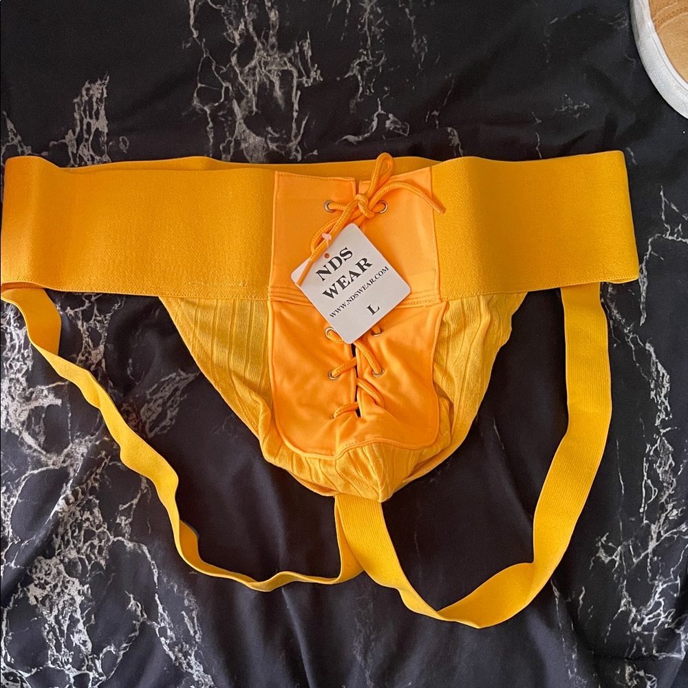 Men's Yellow jockstrap large